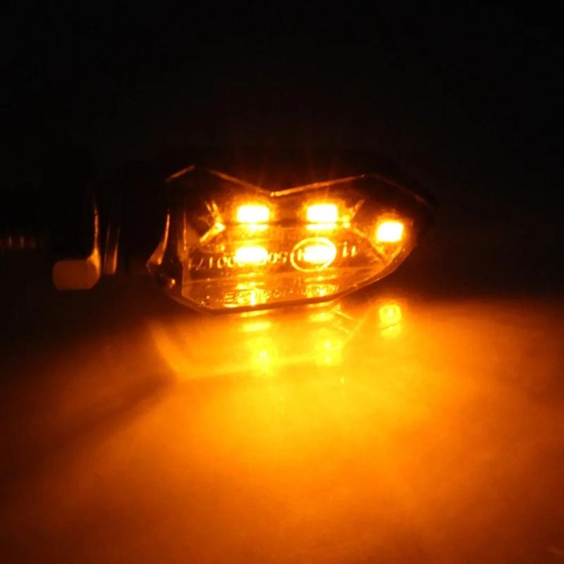 Motorcycle Signal Lamps Improved Visibility Broad 12V 1W Indicator Lights Blinkers Flasher Universal for Most Model