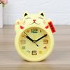 Creative Cartoon Lucky Cat Alarm Clock Mini Table Decoration Student Cute Plastic Alarm Clock