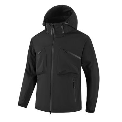 Spring New Outdoor Jacket Men's Windproof and Waterproof Removable Hat Casual Jacket Men's