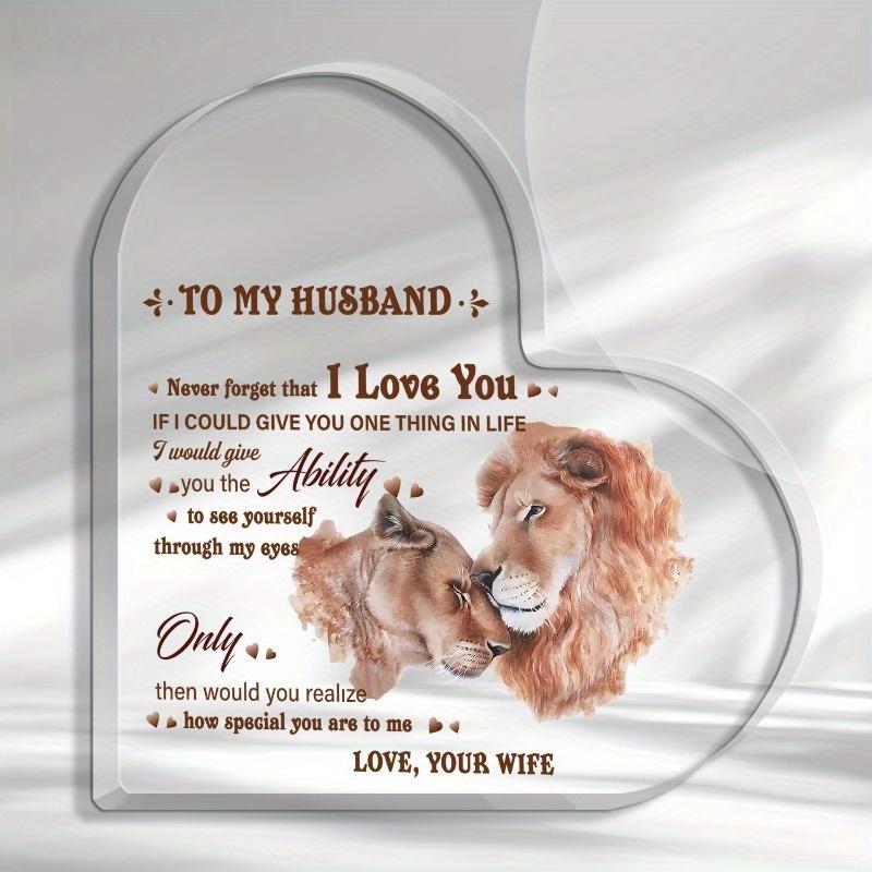 Romantic Husband Plaque - Heartfelt Desktop Gift for Home & Office
