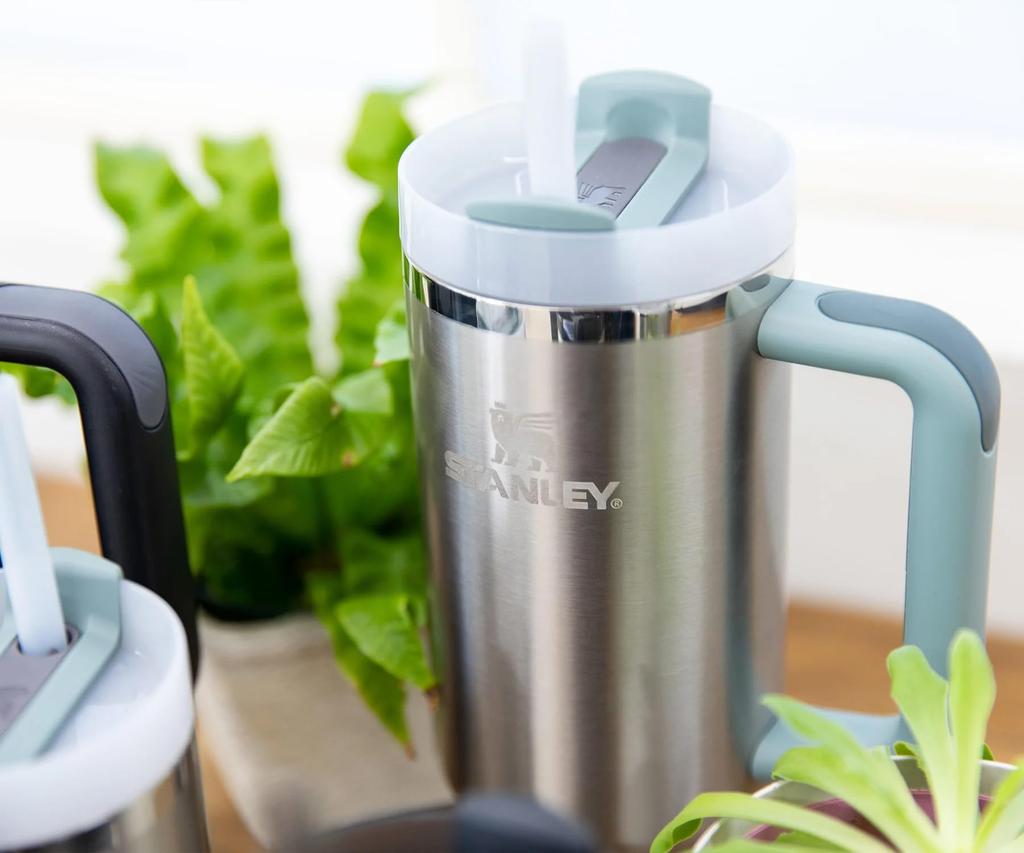 STANLEY Wasserflasche, Becher, Kaltlagerung, Vakuum, Slim Quencher H2.0, 0,88 l, 10-10827-077 (Grün/FF)