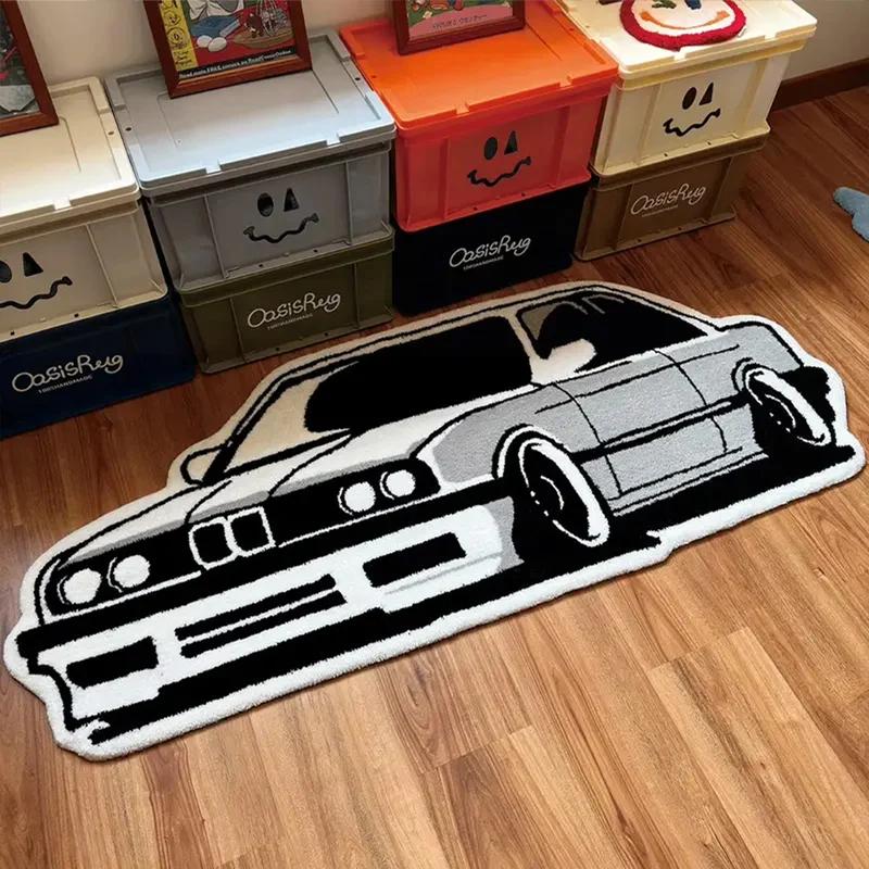 Soft Fluffy Car Shape Rug for