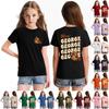 Fashionable Round Neck Short Sleeve Work Clothes Printed Tops For KID Summer Tops