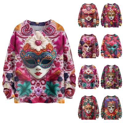 Kinder Sweatshirts Jungen- und Mädchenstrickwaren Niedliche bedruckte Shirts Rundhals-Pullover-Tops