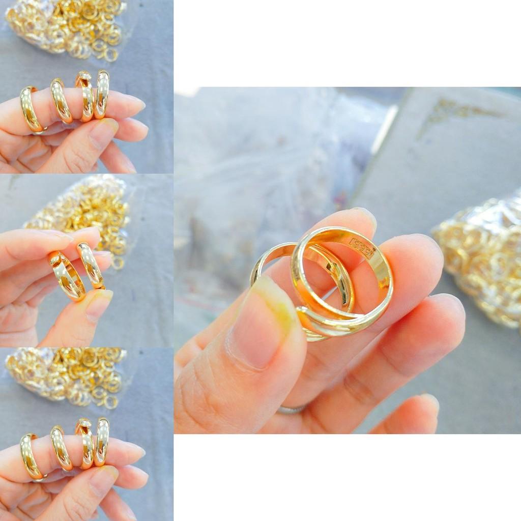 Stylish Geometric Shape Vietnamese Sand Gold Couple Ring Ideal For Weddings And Special Gifts