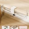 Adjustable Desk Hook Rounded Corner Carbon Steel Backpack Holder Easy Install No-Drill Multipurpose Hook Office Supplies