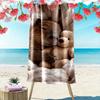 Sleeping Otter Hugging Teddy Bear Beach Towel Quick-drying for Travel Outdoor Sports Jogging Beach and Swimming