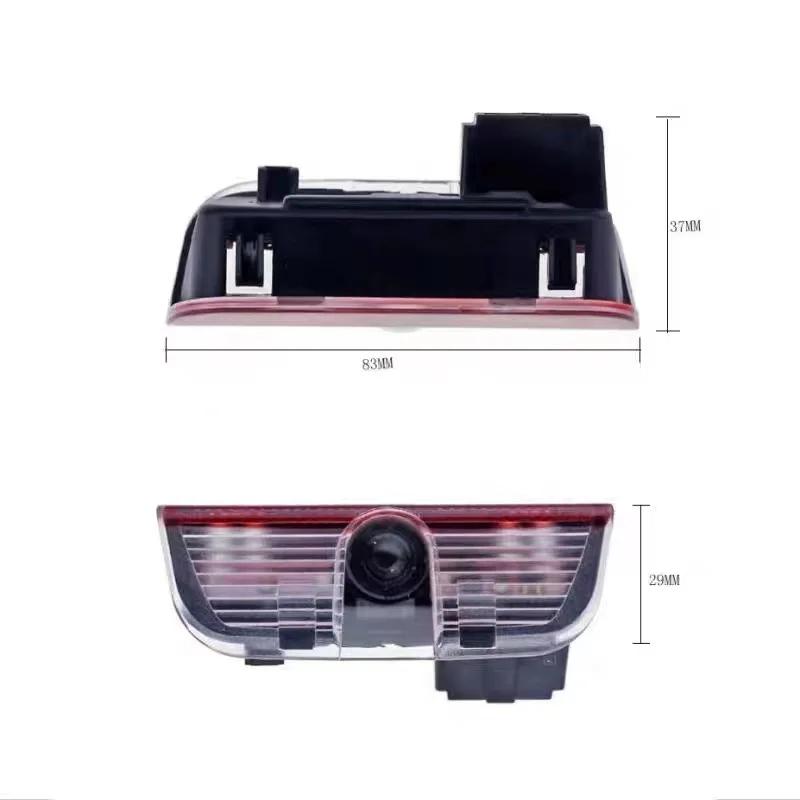 DDWO5 2Pcs LED Car Door Emblem Light Welcome Lamp Wireless Projector For Skoda Superb 2009 2010 2011 2012 2013-2025 Auto Accessories