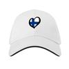 Eurovisionstyle Heart  Finland Baseball Cap Sailor Cap for Unisex Vintage Sun Hat Sun Hat For Children Hats For Women Unisexs