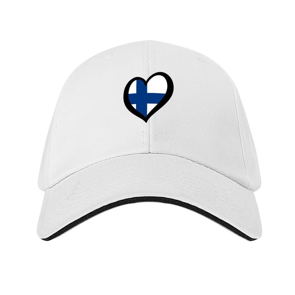 Eurovisionstyle Heart Finland Baseball Cap Sailor Cap for Unisex Vintage Sun Hat Sun Hat For Children Hats For Women Unisexs