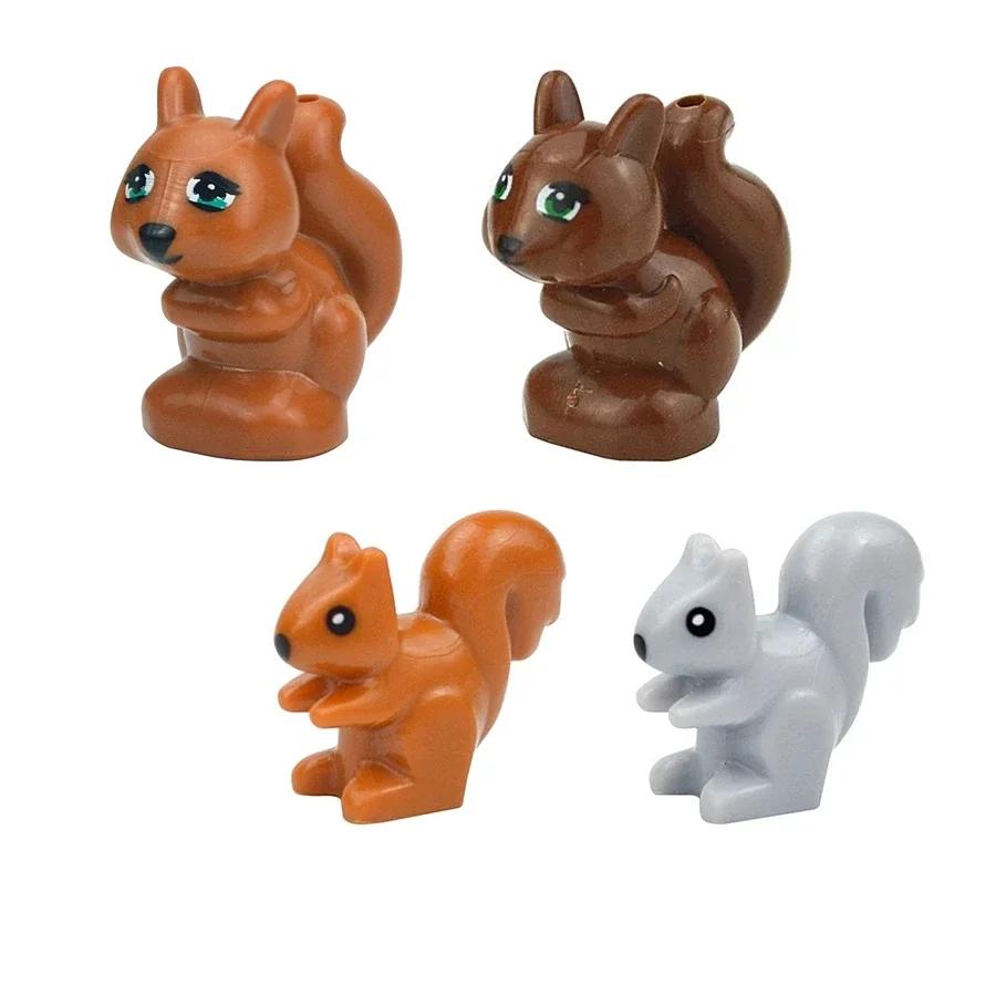 MOC Blocuri de Construcție Animale Particule Mici Scenă Tigru Oaie Rață Cal Balene Model Educațional Zoo Asamblat Cadou DIY Cărămizi Jucărie