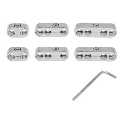 INFINAUTO Motor Zündkerzen-Separator Innen 7mm 8mm Zündkabel-Separator Halter für Chevrolet Ford Kunststoff Silberfarben 6 Stück