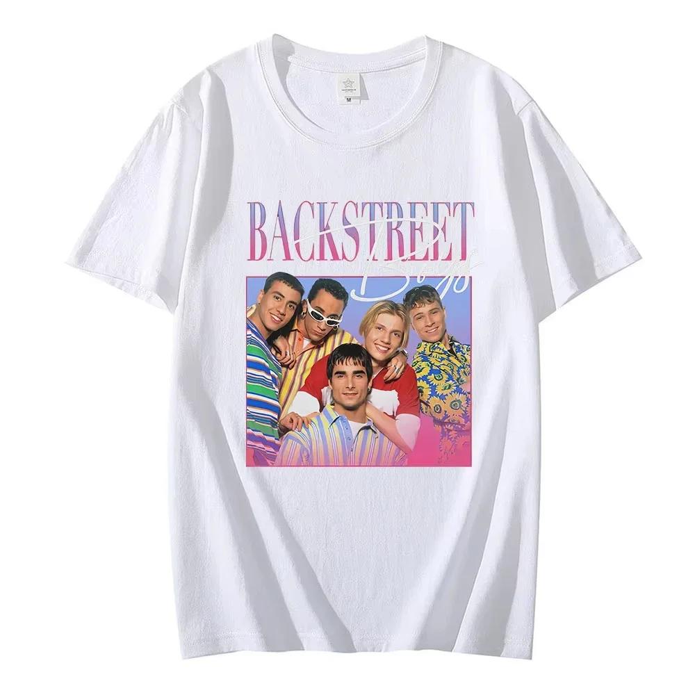 Rolig Backstreet Boys T-shirt Unisex 90-tals Vintage T-shirt Pojkband Unisexs Unisexs Throwback Hyllning T-shirts Hip Hop Streetwear