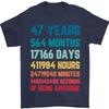 47th Geburtstag 47 Jahre Alt Herren 100% Baumwoll T Shirt