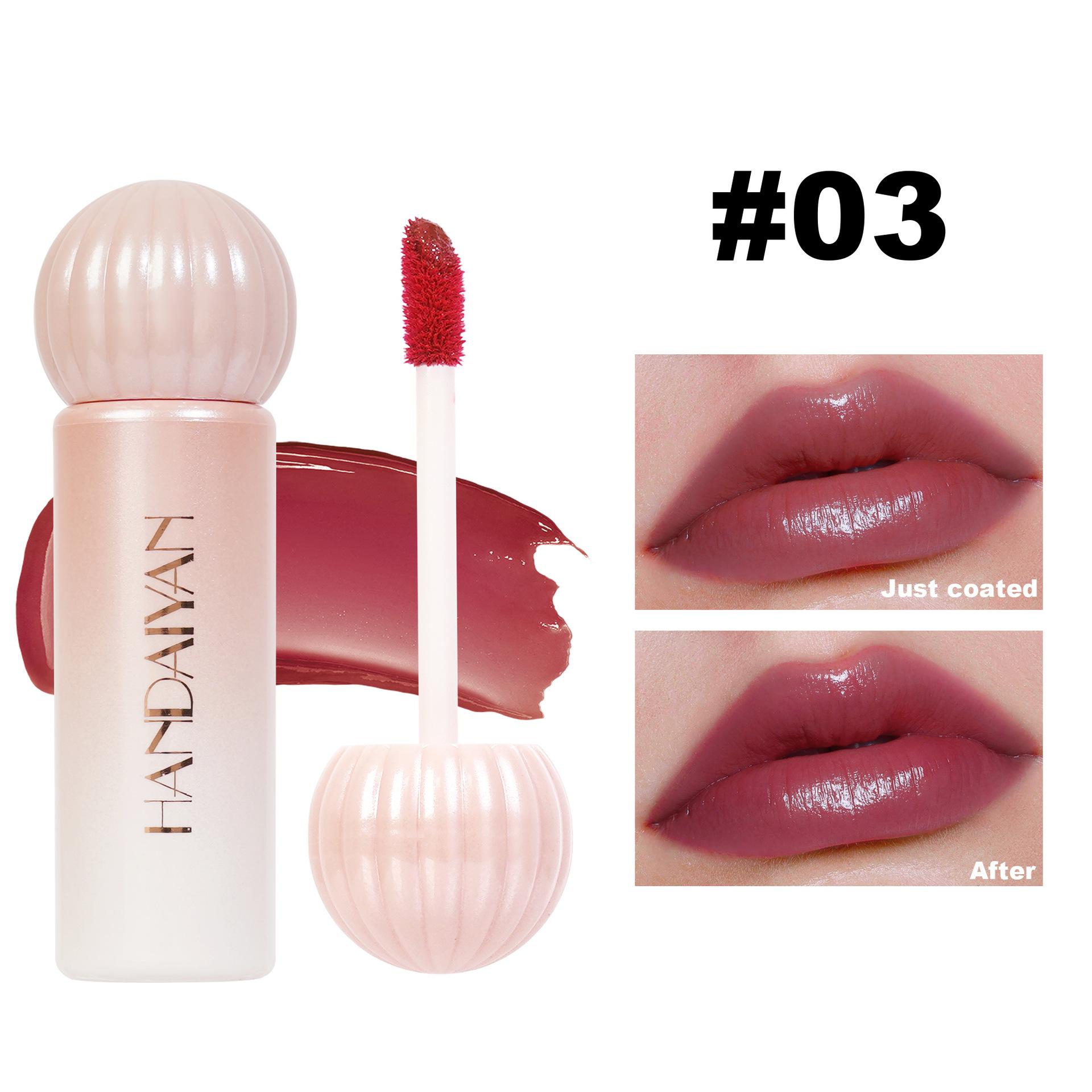 

8-цветная зеркальная глянцевая глазурь для губ, увлажняющий, увлажняющий блеск для губ, долговечная увлажняющая жемчужная помада, глазурь 03#