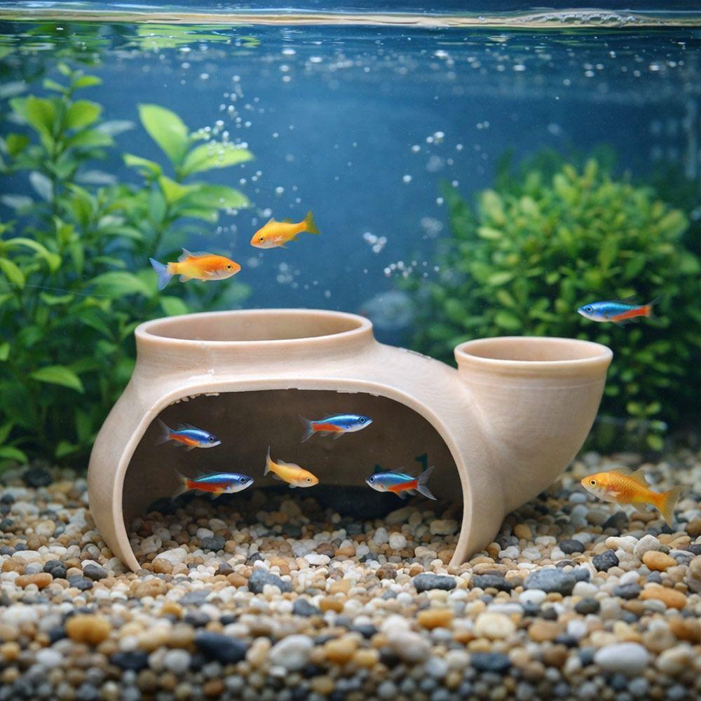 Curve Aquarium Submerged Tunnel Pot-shaped Tunnel/cave Small Fish Lounge Aquarium Accessories