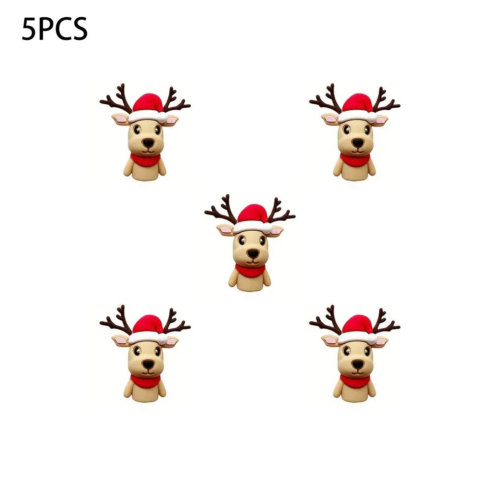 

5/25PCS Elk series silicone bead set, perfect for DIY handmade crafts such as keychains, necklaces, bracelets, etc