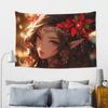 Merry Christmas Anime Tapestry Wall Hanging Blanket Tapestry Home Decor Items Wall Decorations