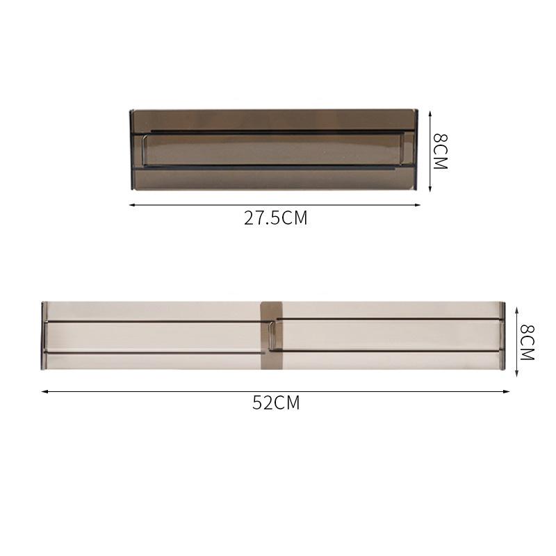 Adjustable 3.2" Drawer Dividers Organizers Expandable From 12.2-21.4" Kitchen Room Drawer Storage ,Plastic Drawers Separators