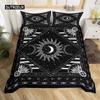 Sun and Moon Duvet Cover Set King Size Purple Liac Dream Catcher Star Bedding Set for Kids Children 2/3pcs Bohemia Quilt Cover