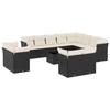 VidaXL Garden Lounge Set with Cushions 13 Pcs Black Braided Resin 3218536