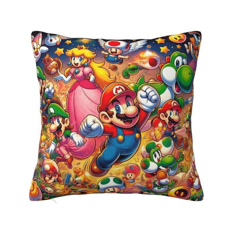 Custom Marioes Video Game Modern Pillow Cover Manga Chair Cushion