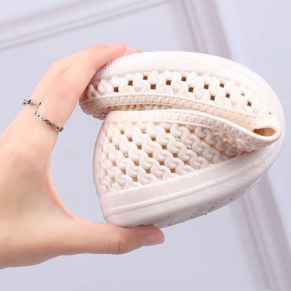 Dámské jednobarevné protiskluzové vodotěsné prodyšné nazouvací jednoduché boty dámské jaro léto velké ploché duté boty