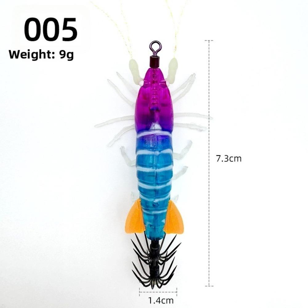 Horizontal Squid Jig Luminous Artificial Calamar Wobbler Sea Fishing Lures Cuttlefish Fishing