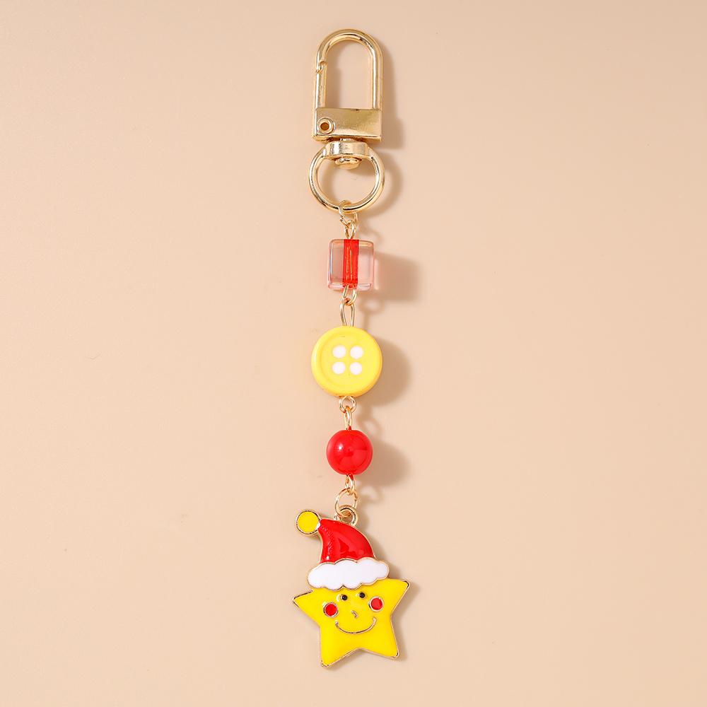 Fashion Christmas Tree Keychain Women Girls Santa Claus Snowman Key Ring Pendants for Handbag Decor DIY Key Chain New Year Gifts