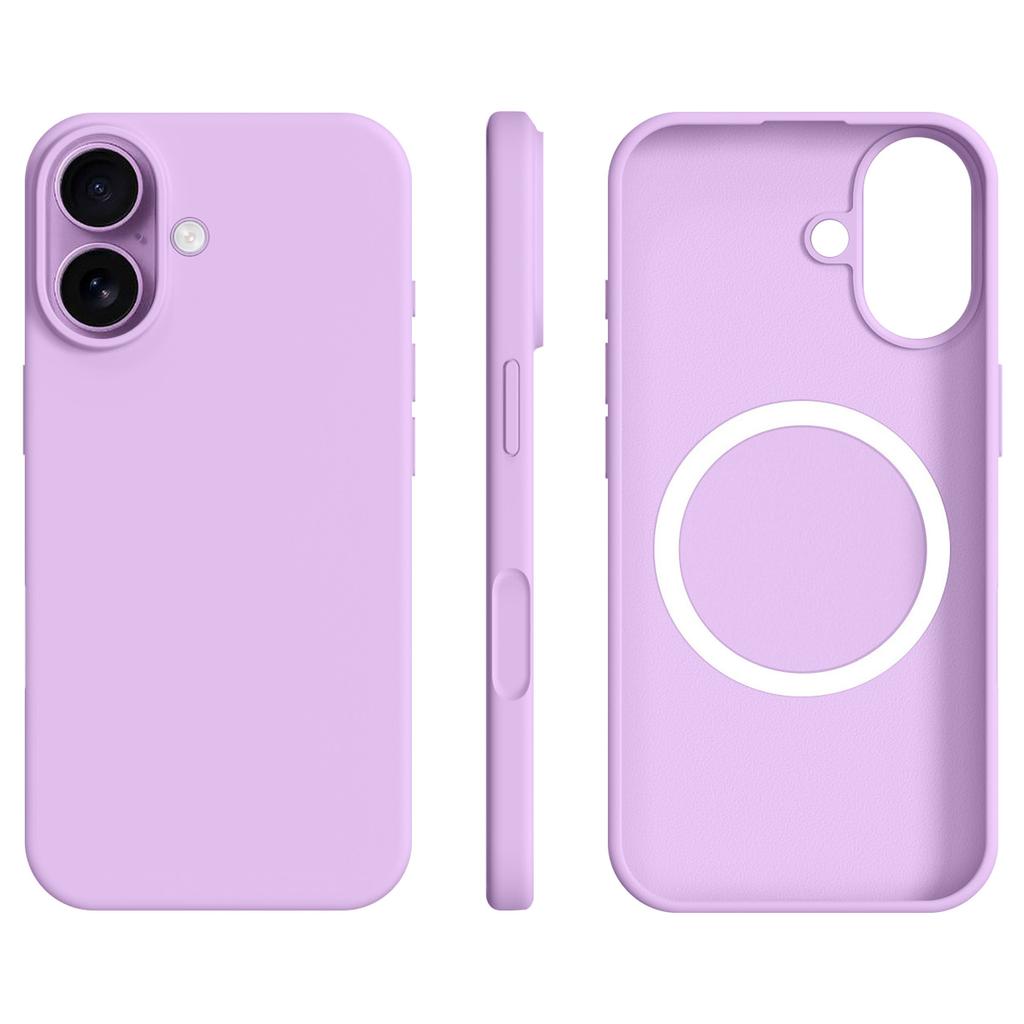 For iPhone 17 Case Compatible with MagSafe Ultra Thin Liquid Silicone + PC Phone Cover