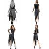 Womens Dark Vampire Costume With Polyester Material And Lace Accents For Cosplay And Events