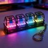 Beleuchtet LED Tastatur Schlüsselanhänger Fidget Spielzeug Clicker Sensorisches Spielzeug Stressabbau für Tastatur Schlüsselanhänger Fidget Gadget für Erwachsene Spielzeug