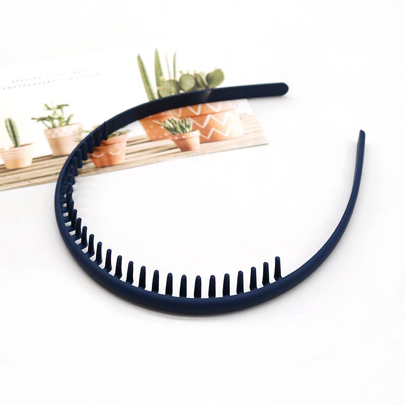 Buntes, wellenförmiges koreanisches Zahnkamm-Haarband - Rutschfest, schonend zum Haar, Bequemer Sitz, Ideal zum Bändigen von Babyhaaren.