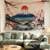 Japanese Style Art Wall Tapestry Aesthetic Wall Hanging Printed Fabric Blanket Decorative Tapestries for Bedroom Living Room Home Decor