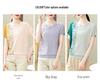 Mid-Age Women's Color Block Ice Silk Batwing Sleeve Loose Knit Top