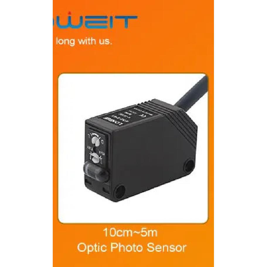 Cloweit Square Laser Sensor 35cm 8m Adjustable NPN PNP Diffuse/Specular Reflection Optical Infrared Photo Proximity Switches E3Z