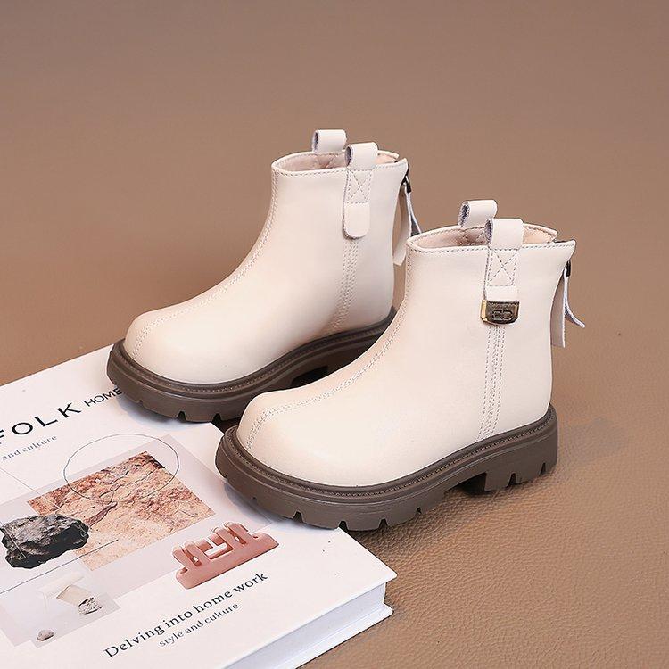 

Девочки короткие ботинки 2025 новые осенне-зимние ботинки детские ботинки Мартин девочки ботинки принцессы одинарные ботинки кожаные ботинки 37