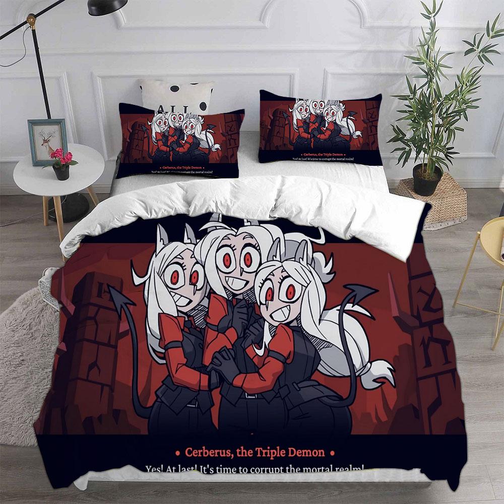 New Game Helltaker Bedding Sets Comforter Quilt Bed Cover Duvet Cover Pillow Case 2-3 Pieces Sets Kids Adult Size Home Textiles