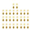50Piece Collection Of Paint Resin Bees Daisies Decoration For Customized Craftwork Decors Scrapbooking Accessories