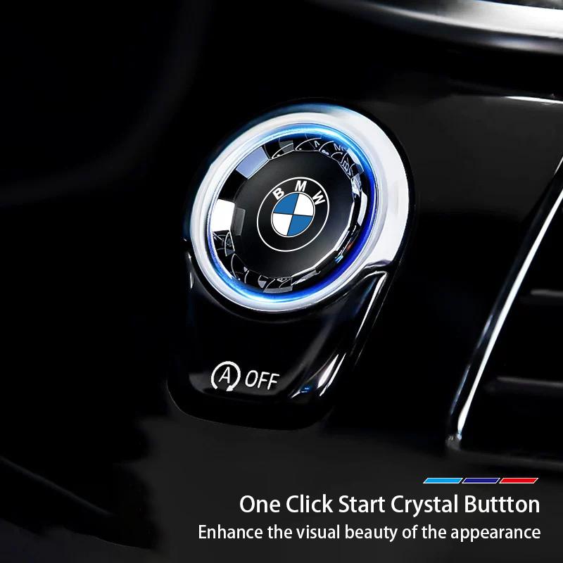 DKHN5 Crystal Car One Click Start Button For BMW M Power 3 Series E90 E92 F30 F35 G20 F10 G30 G28  ABS Engine Start Stop Cover Trim