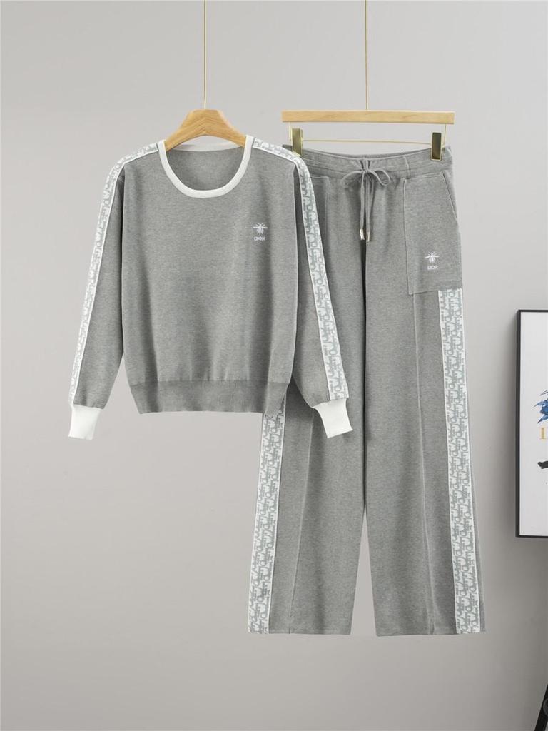 Ensemble Pull Color Block et Pantalon Large pour Femme A/H 2025 - Look Sportif Décontracté