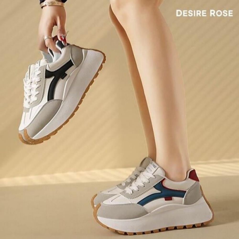 DeSire RoSe Women S Leather Height increaSing SneakerS 5cm
