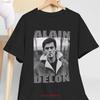 T-shirt Alain Delon Tributo In Memoria dell'Attore Francese Sirt Muore a 88 Anni Rip Vintage Casual Traspirante Morbida Moda