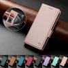 Flip Leather Cards Solt Wallet Case For Samsung Galaxy S24 Ultra S23 Plus S22 S21 A55 A25 A15 A35 A54 A24 A05S Stand Bag Cover
