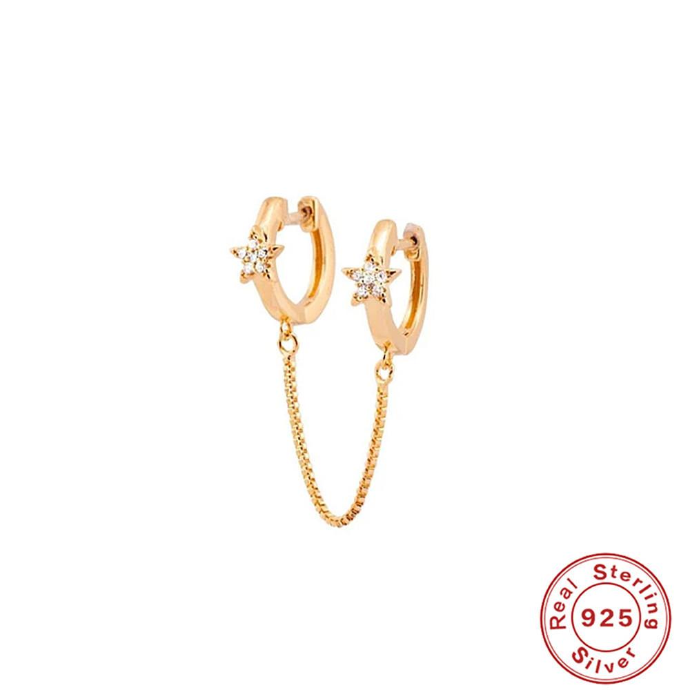 

Versatile S925 Sterling Silver Fringed Horse Eye Boundless Zircon Luxury Diamond-Encrusted Non-Porous Earclip Stud Earrings 925 Silver