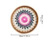 Color Shell Jewelry Cosmetics Food Teacup Storage Trays Handmade Rattan Fruit Dessert Bread Pans Round Rattan Decoration Trays