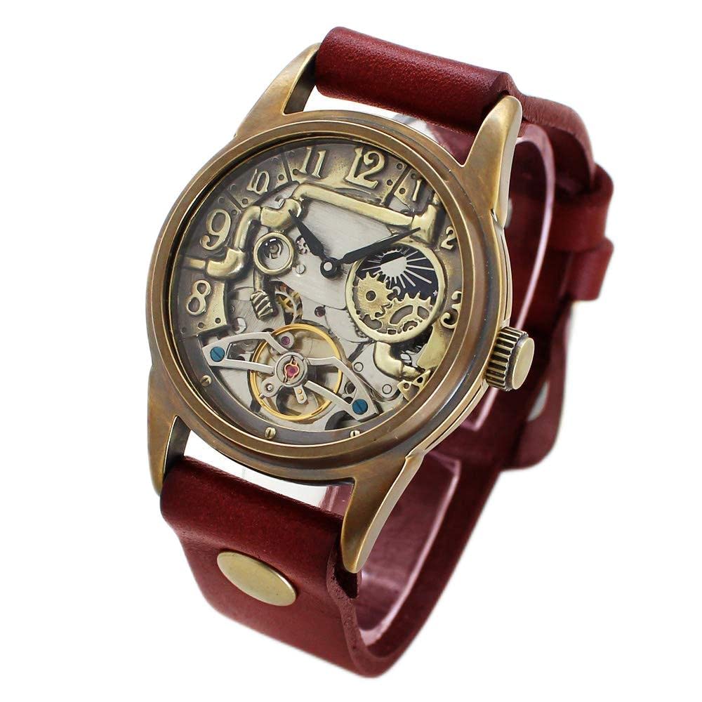 

Made in Japan Sun and Moon Watch Automatic Rebic Size (M (Ladies), Red)
