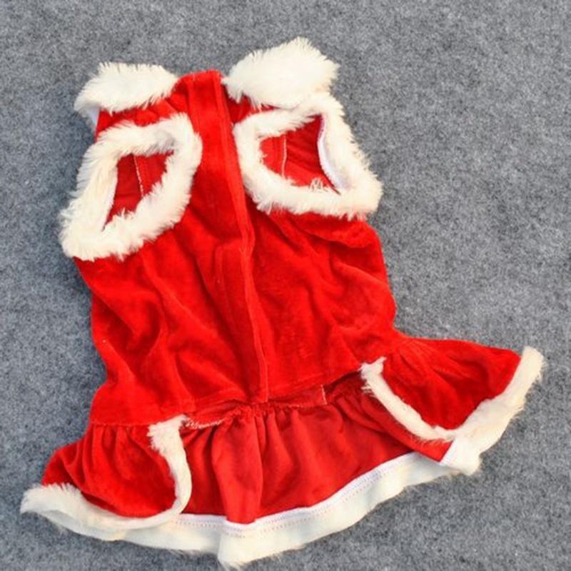 Christmas Decoration Puppy Santa Clothes Pet Costume Dog Winter Skirt Supplies