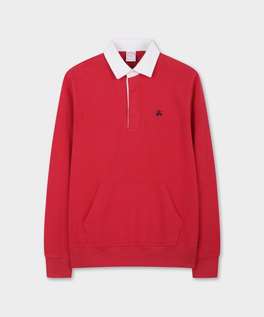 BROOKS BROTHERS Solid Pocket Rugby Shirt (Red) (Bbntmnf301)