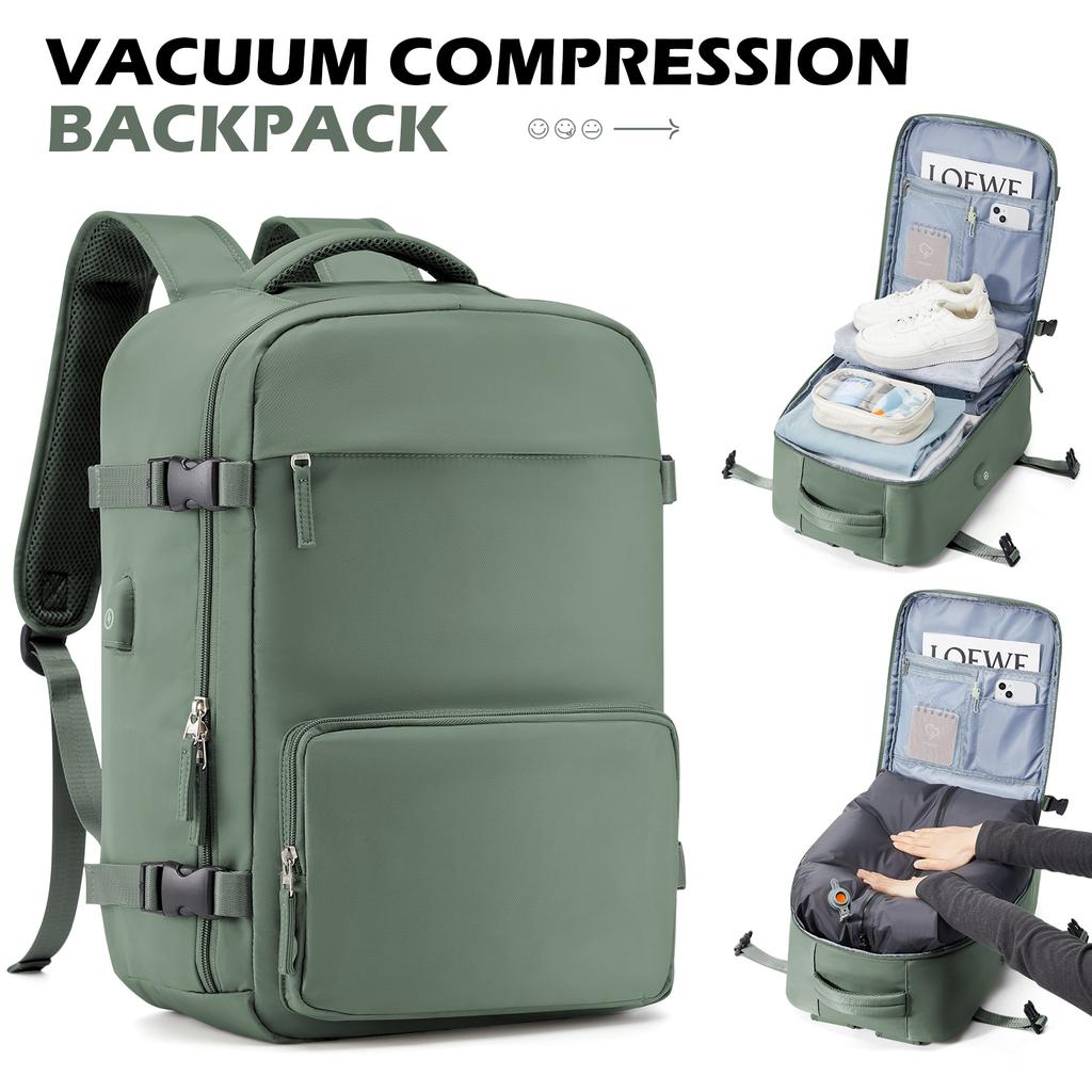 Large Capacity Vacuum Compression Backpack, Business  Airplane Cabin Backpack Travel Bag, School Multifunctional Laptop Backpack